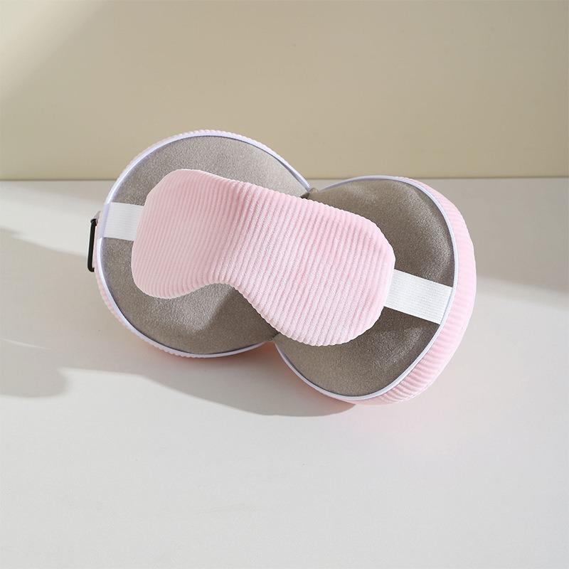 Soft 2 in 1 U Shaped Pillow with Eye Mask PP Cotton Filling Cozy Support for Airplane Nap and Comfortable Eye Relaxation