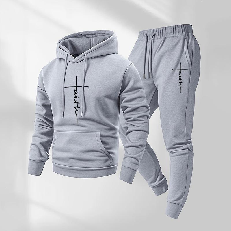Neues Pullover-Set mit Kapuze Europäische und amerikanische Mode lässige Jacke Herren-Trend Sportpullover Jogginghosen-Set