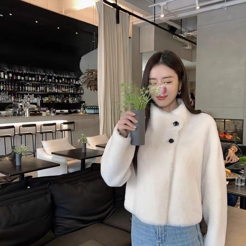 New Imitation Mink Fleece Fur Integrated Autumn and Winter Thickened Small Short Fur Fur Jacket Women's Clothing