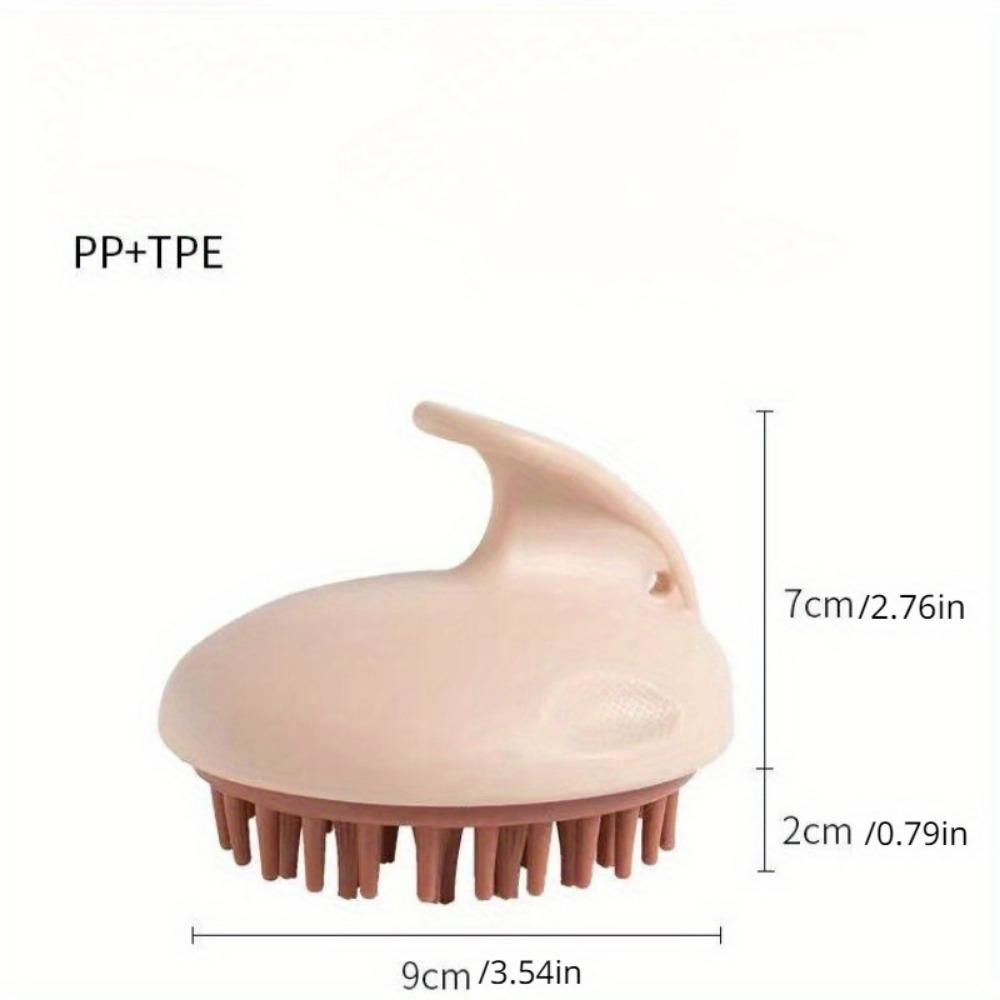 Silicone Scalp Massager and Shampoo Brush - Comfortable Head Massage Comb for Men and Women,Normal Hair, Plastic Bristles, Durable ABS Handle