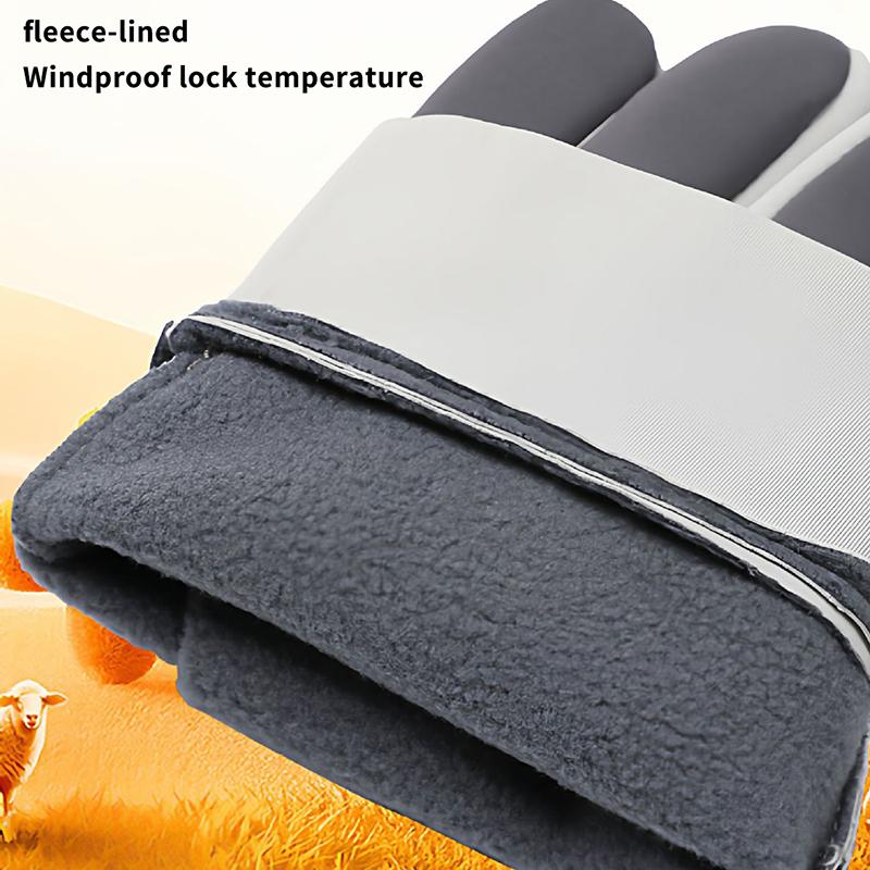 Windproof And Waterproof Outdoor Gloves Touch Screen Thumb And Index Finger Fingertips Warm Gloves For Running Cycling