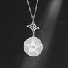  God Name Tetragrammaton Pentacle Necklaces Stainless Steel Sacred Witch Knot Pendant Chain Solomon Seal Amulet Jewelry