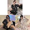 Summer Ice Silk Sleepwear Set With Short Sleeves And Shorts For Comfortable Home Wear