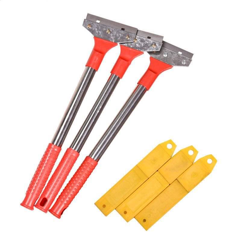 Telescopic Glass Wall and Floor Scraper with Blade for Seam Cleaning and Degumming