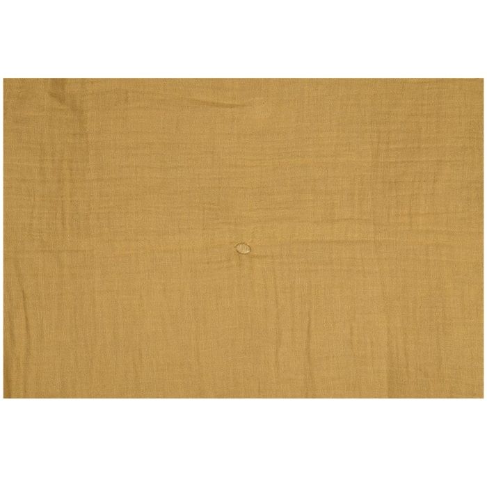 Plaid ou Edredon en gaze de coton 125 x 150 cm Colors moutarde