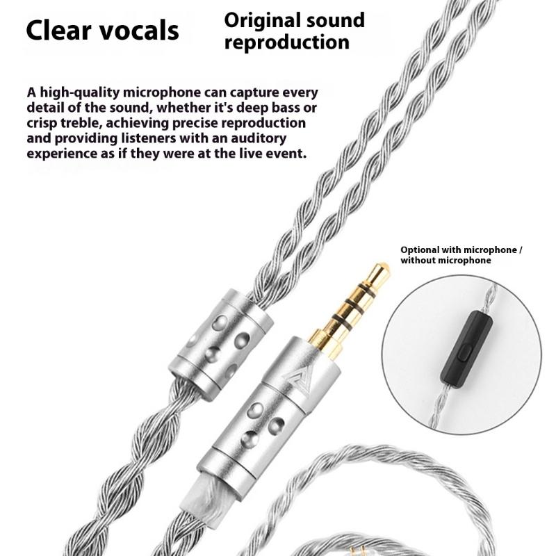 Premium Silver Coated Sound Cable with Low Resistance Design Ensuring Uninterrupted Music Streaming for Audiophile
