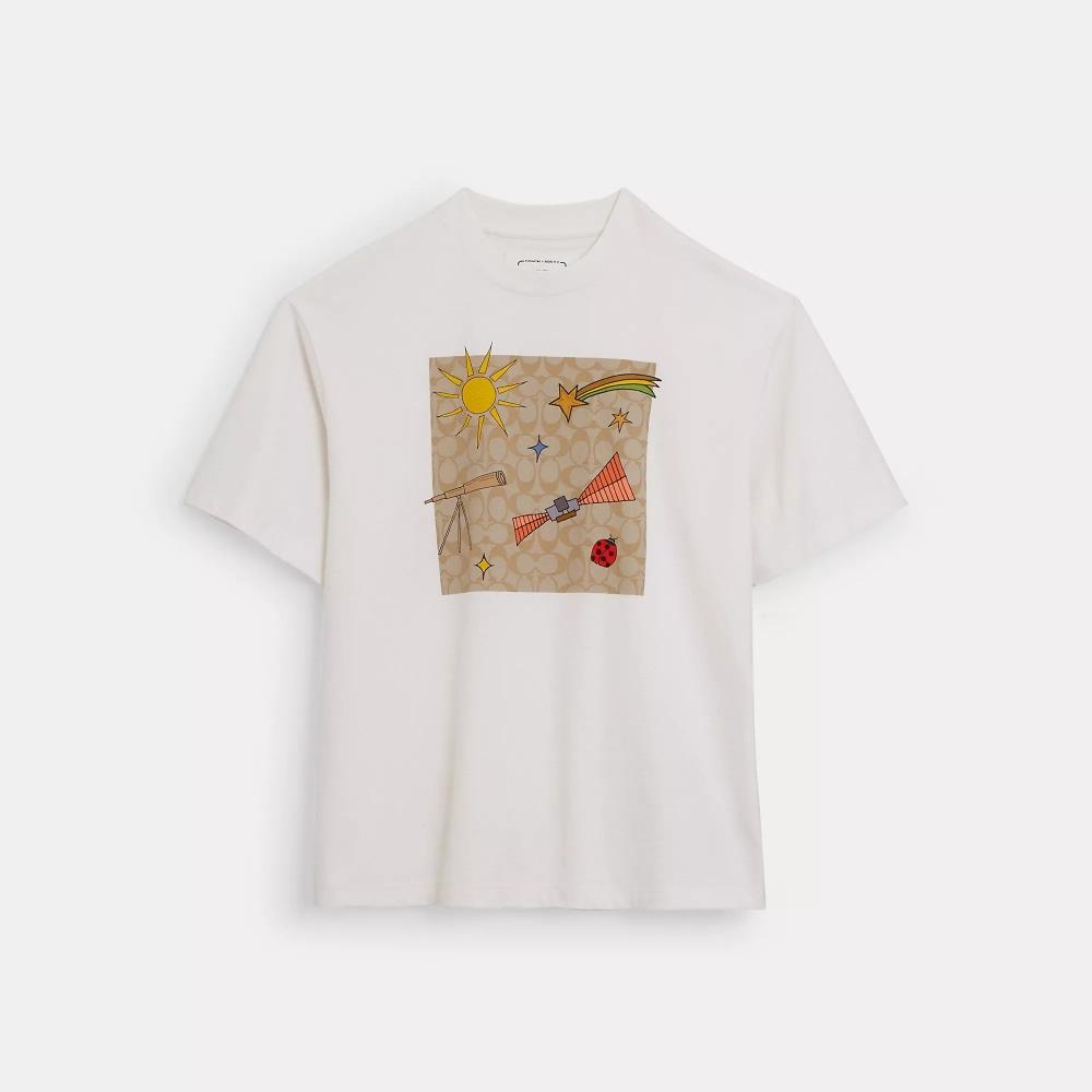 

Coach Coach X Observed By Us T Shirt In Organic Cotton vintage ivory XXLarge
