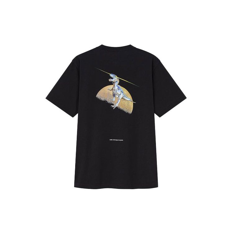Uniqlo X JW Anderson Collaboration Slim Fit Printed Comfortable T-Shirt Men tops Black 438052-09