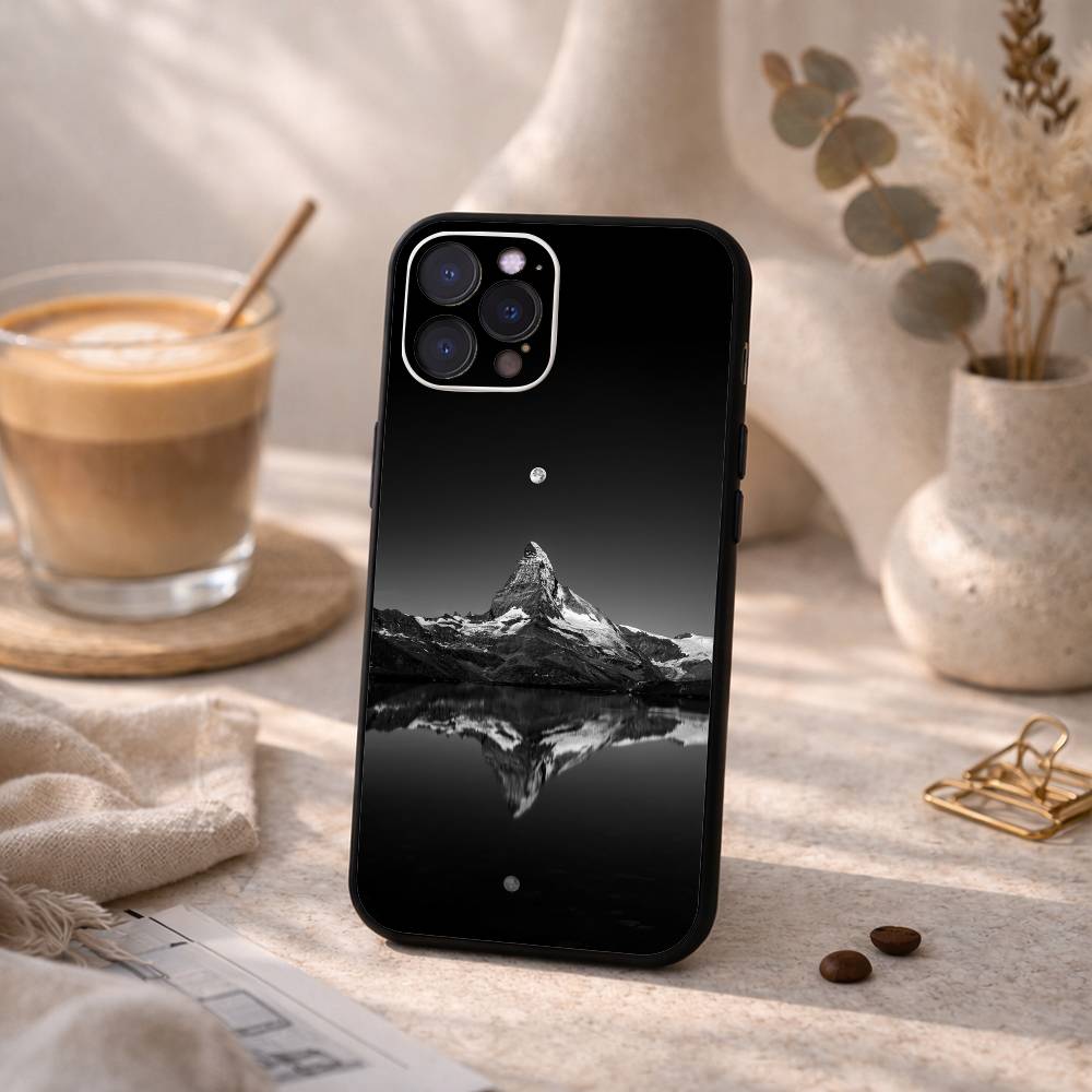Z-Zermatt Matterhorn S-Swiss Mountain Phone Case For iPhone17,16,15,14,13,12Plus,Pro Max,XS,5G Soft Silicone Black Cover