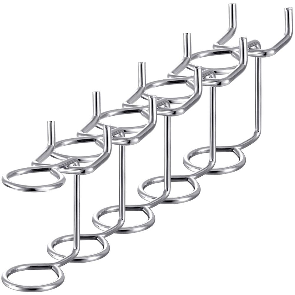 5 Pçs Gancho para Painel Perfurado Broca Chave de Fenda Organizadores de Painel Perfurado Prata Ferramenta de Garagem Menina Suporte para Chave