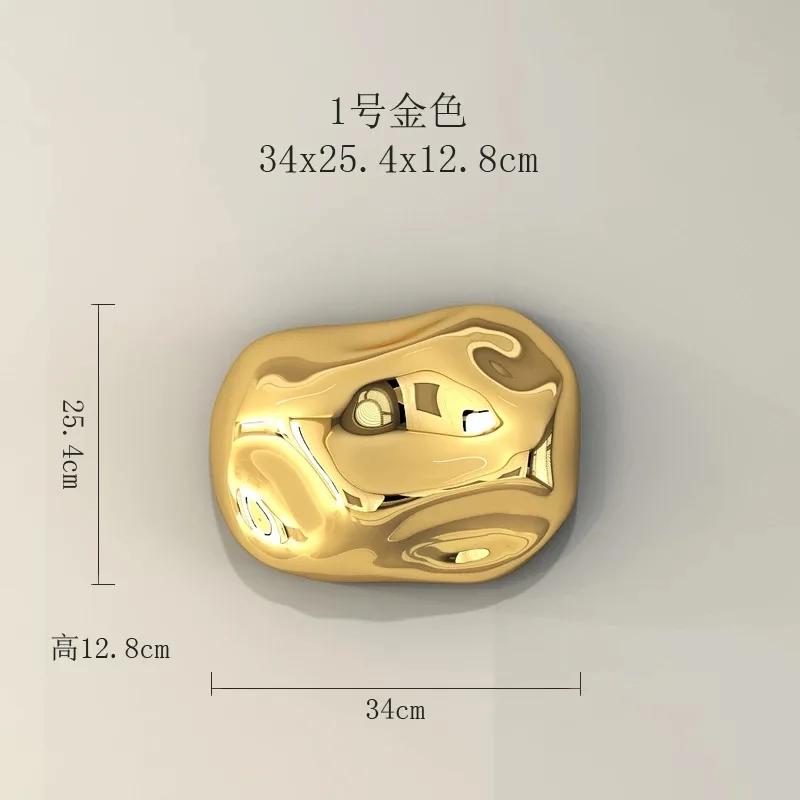 Light luxury wall decoration Creative electroplated stone wall decoration Modern handicraft Shopping mall hotel wall pendant
