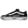 Old Skool Graffiti Bear Slip Resistant Abrasion Resistant Low Top Skateboard Shoes Unisex Black White VN000D3HY28(Team285-)