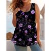 Casual Crew Neck Women's Sleeveless T-Shirt Fashion Printing Comfort Vest Versatile Camis Tank Tops