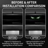 Solar Car Demon Eye Warning Light No Wiring Required Multi Flashing Modes Universal Fit for All Vehicle Night Driving Anti-Collision
