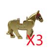 MOC Medieval Military Building Blocks Cavalry Regiment Horse Animal Accessories Camel Elk Elephant Toy Gift Saddle Bricks K049