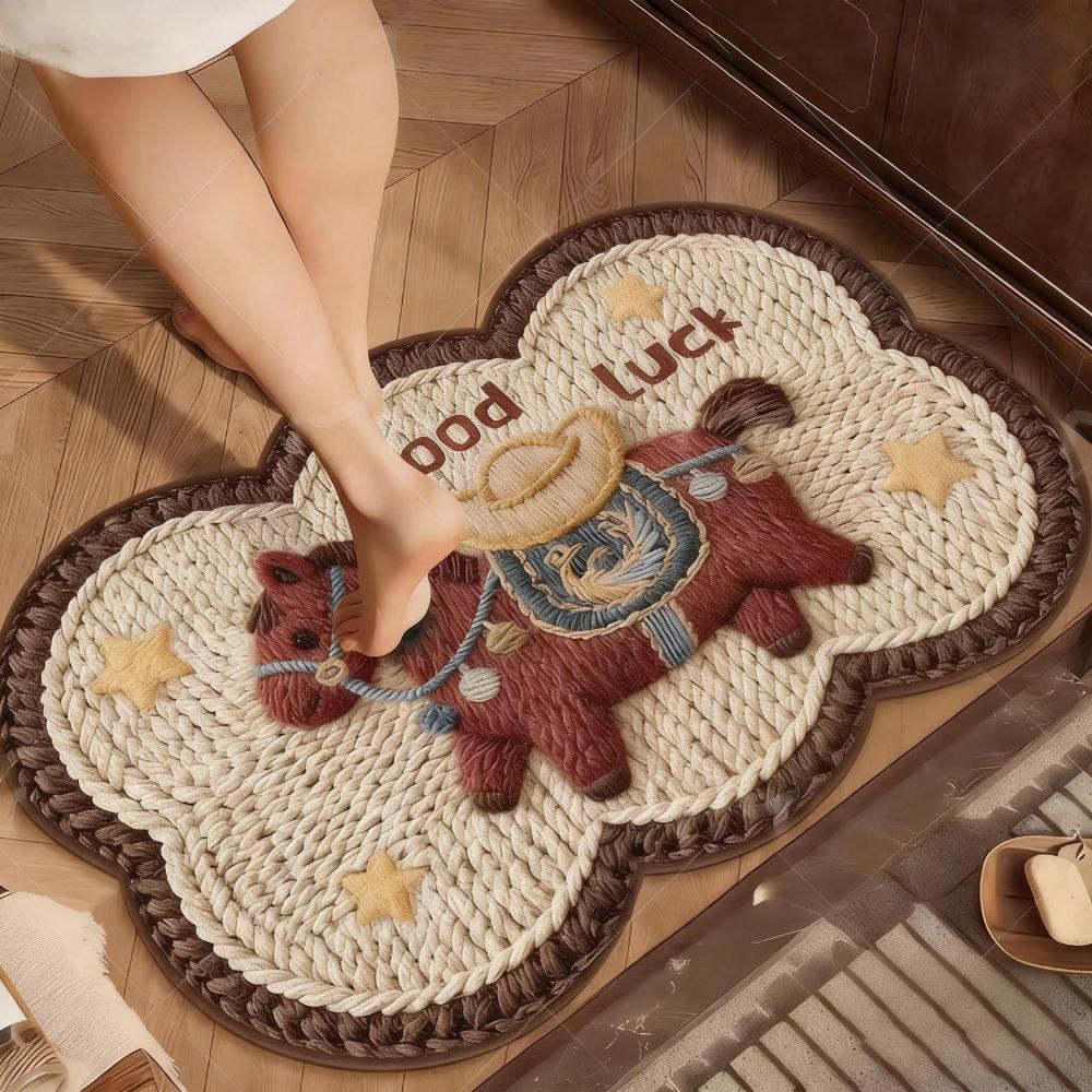 Non-slip Backing Doormat 40*60cm Floor Protection Mat Durable Carpets  Home Decoration