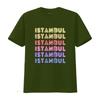 Istanbul City Proud Travel Text Neon Lights Design Classic Fit T Shirt vintage Washed Slightly designer clothes Stylish Soft