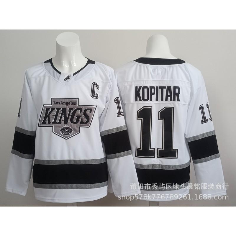 Los Angeles Kings Geborduurde Hockey Jersey Mannen Vrouwen Unisex IJshockey Fan Kleding Zwart Wit Streetwear Stijl