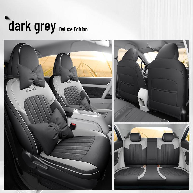 ORA Good Cat GT Universal Leather Car Seat Cover - Cartoon Design, Four Seasons, Full Surround