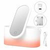 Touch Control Makeup Organizer Box Adjustable Angle Vanity Mirror LED Makeup Mirror  Bathroom