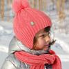 Hongxiyuan Kids' Fleece-Lined Winter Hat, Scarf & Gloves Set HX340