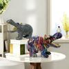 Nordic Creative Colorful Big Mouth Hippo Ornaments Home Living Room Office Desktop Animal Resin Craft Decoration