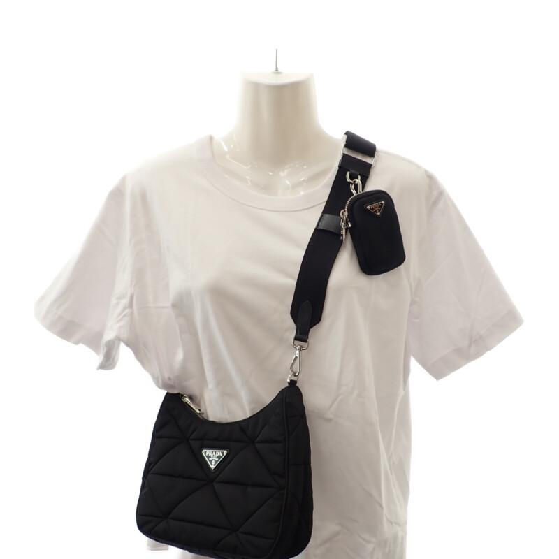 Prada 1BC151 Shoulder Bag Black Nylon Women