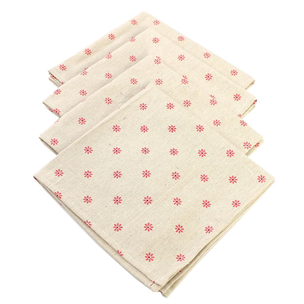 4PCS 40x40CM Floral Printed Cloth Napkins Japanese Style Dinner Dish Towel Wedding Restaurant Bar Table Mat Serviette De Table