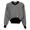 Givenchy BW905T4Z3W Cropped Pullover Knit Tops XS Black WhiteUsed