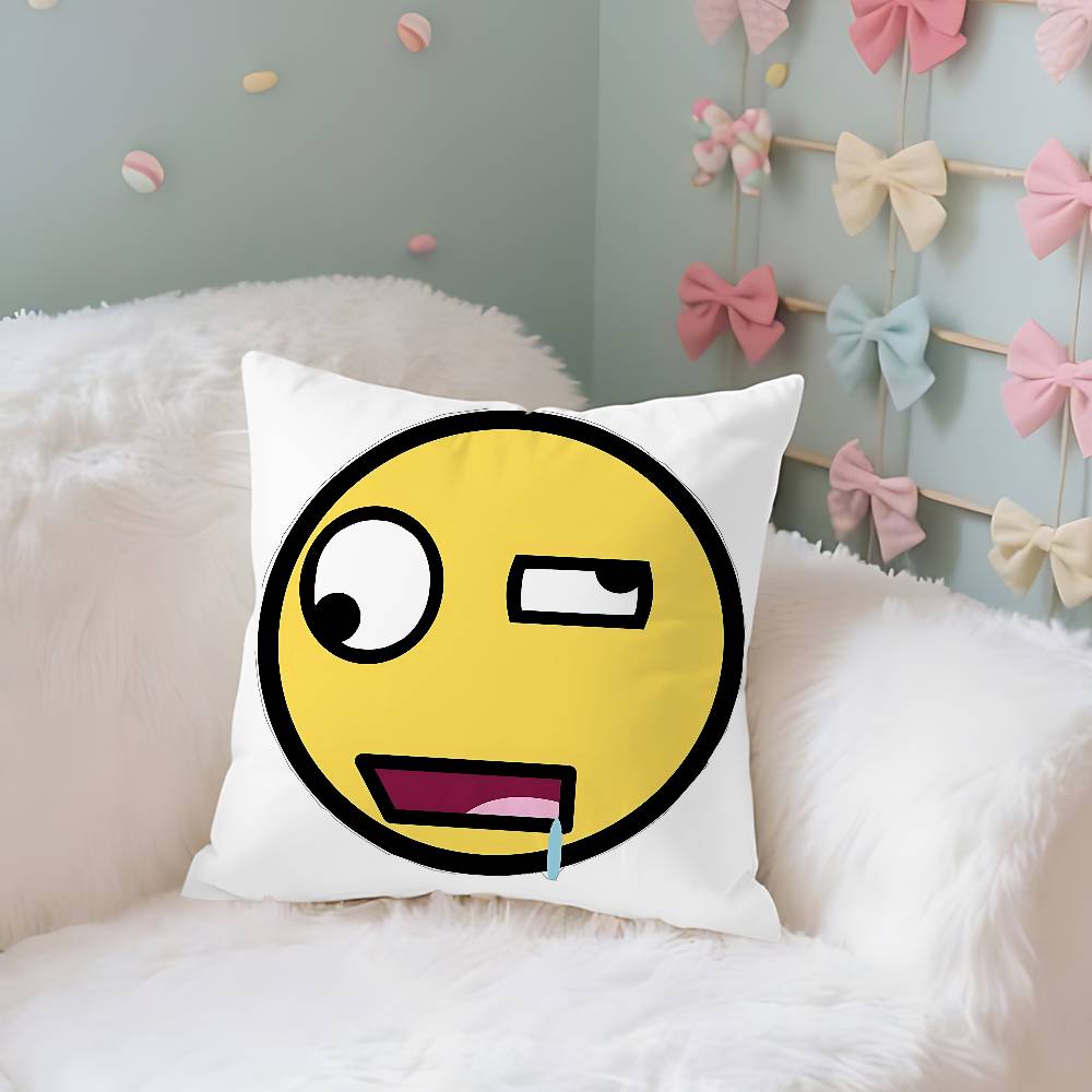 Funny EEpic Face Case Plush Fabric Soft Pillowcase Double Sided Print Cushion Cover Household Gifts