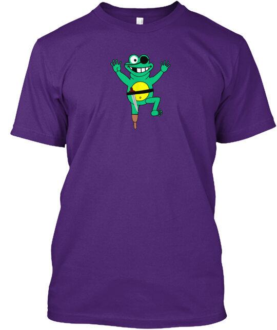 Pirate Frog Frog Level Nc T-Shirt Made in the USA Size S to 5XL