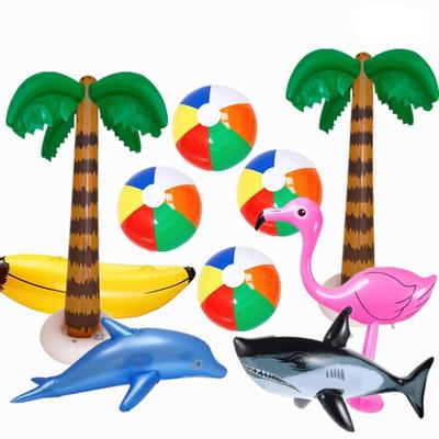 Ballon aufblasbarer Affe Ballon Schwimmbadspielzeug aufblasbarer tropischer Palmenbaum Schwimmreifen Wasserspielzeug