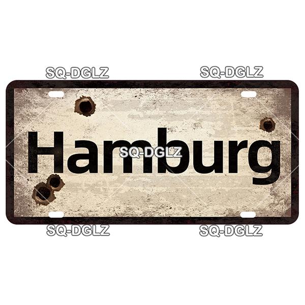 Vintage Berlin City War Metal Tin Sign | Retro Store & Bar Wall Decor Poster | Home Art Plaque