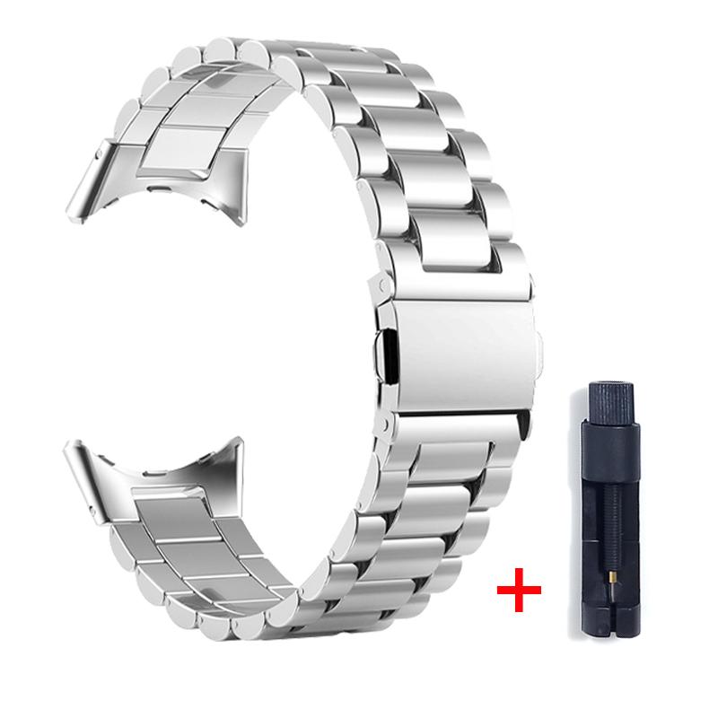 Pixel Watch Stainless Steel Bands Bracelet For Google Pixel Watch Classic Metal Strap Replacement Band Watchband Accessories
