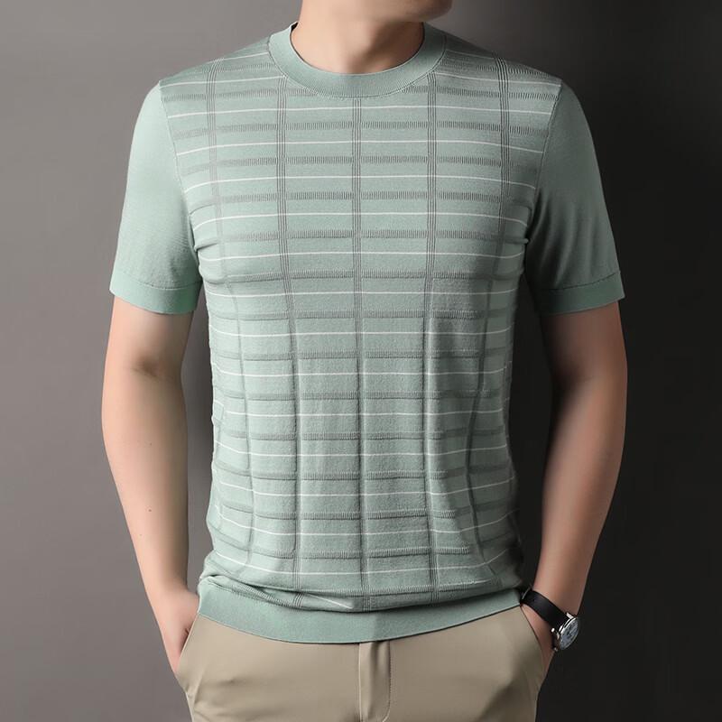 IMAGINEX Men s Business Casual Knit Short-Sleeve T-Shirt S