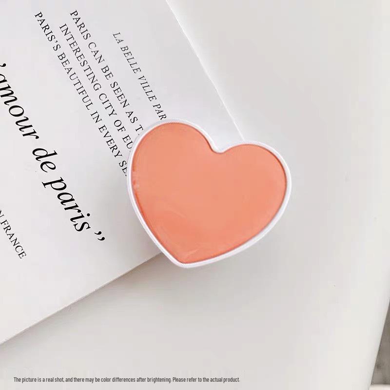 Airbag Heart-Shaped Retractable Phone Holder - Creative Solid Color Gift with Logo