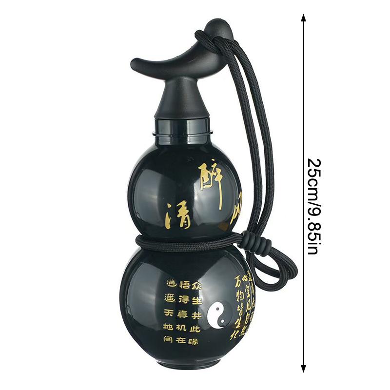 730Ml Gourd Water Bottle Outdoor Large Capacity Fitness Gourd Bottle Chinese Retro Style Water Cup Gourd Water Bottle