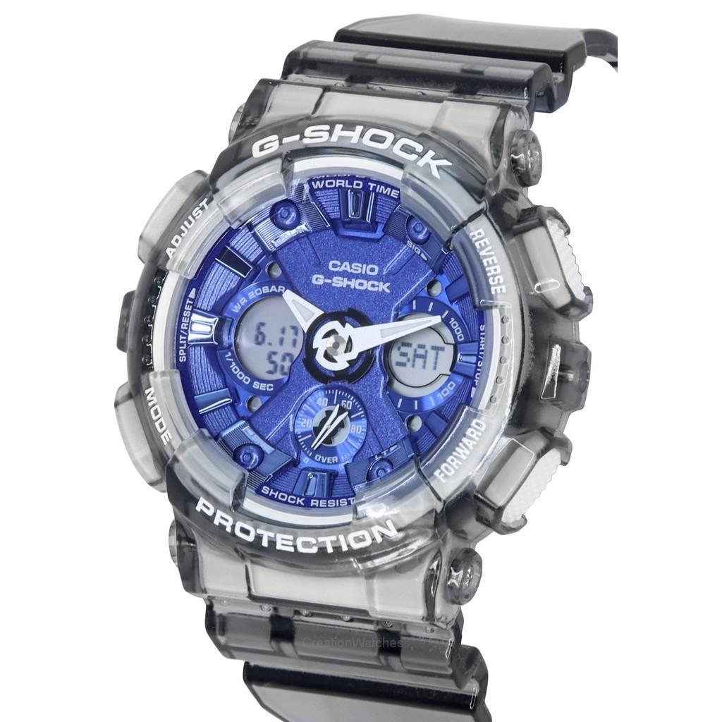 Casio G-Shock GMA-P2100SG-2AER: Orologio Unisex Al Quarzo Con Display Analogico-Digitale - Cassa E Bracciale In Resina Blu, Quadrante Grigio, 40mm