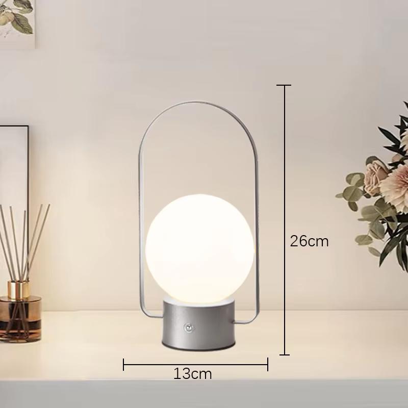 Nordic Atmosphere Table Lamp LED Living Room Decoration Night Light Charging Hanging Light Exposed Handheld Camping Table Lamps