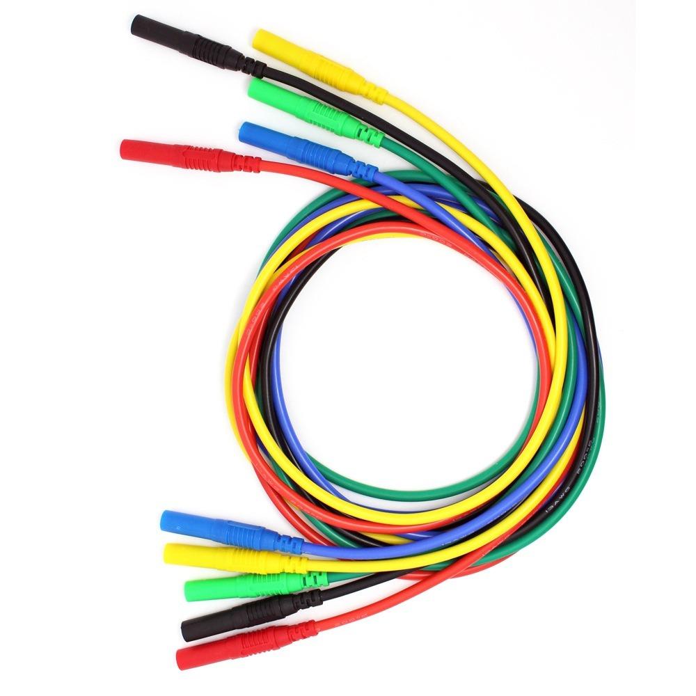 5pcs 4mm Plug Banana Socket Stackable Banana Jack Straight Banana Plug  For Instrumentation