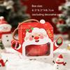 5pcs Carry Handle Cookie Packaging Box Cardboard Party Favor Box  For Christmas Party
