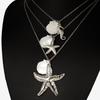 1Pc Stainless Steel Animal Starfish Turtle Octopus Seahorse Pendant Necklaces Vintage Summer Conch Shell Women Collar Jewelry