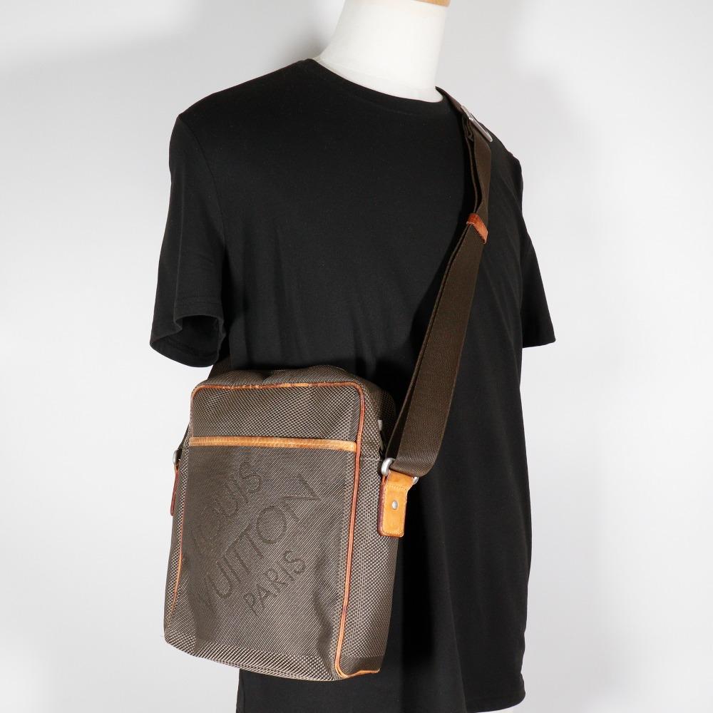 LOUIS VUITTON Sitadan NM Shoulder Bag M93224 Tail Brown Damier Jean Canvas mens Used