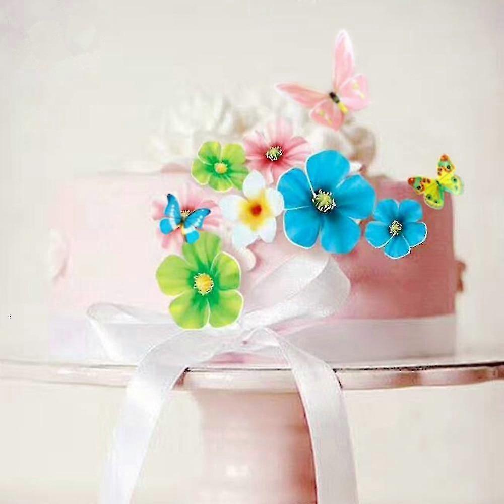 100 Stück essbare Blüten für Kuchen Dekorationen Kuchen Idee Dekoration Hochzeit Party (Farbe)
