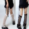 Summer Hollow Out Leg Covers Women Medium Fishnet Stockings Breathable Girls Leg Socks for Lolita Cosplay Party Daily