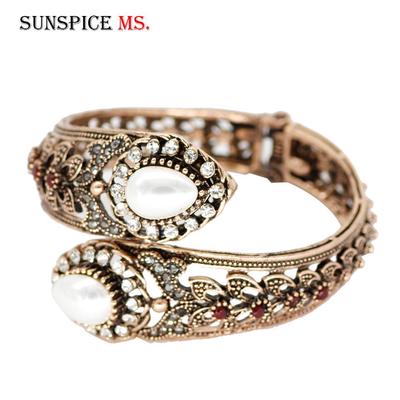 Bracciale turco vintage per gioielli da donna etnici per banchetti nuziali
