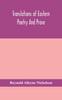 Kniha Translations of Eastern Poetry and Prose