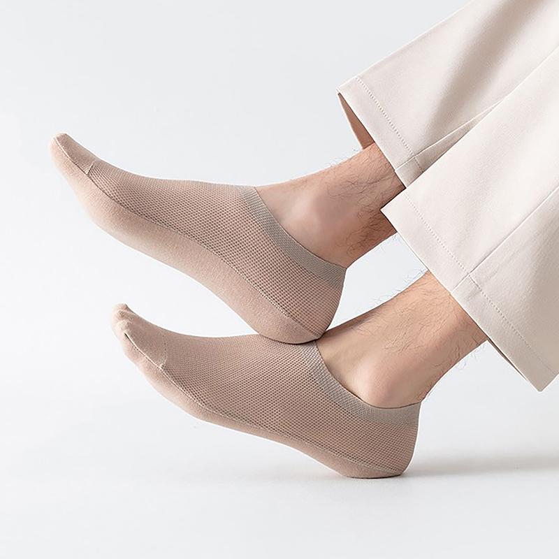 Pánské ponožky Letní Tenká síťovina Prodyšná Protiskluzová Neviditelná Mělká ústa Lodní ponožky Bavlna Podrážka Volný čas Nízké sudové punčochy