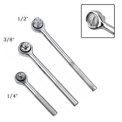 1/4 3/8 1/2High Torque Ratchet Wrench Socket Chrome Vanadium Steel Quick Release Square Head Spanner Maintenance Hand Tool Parts
