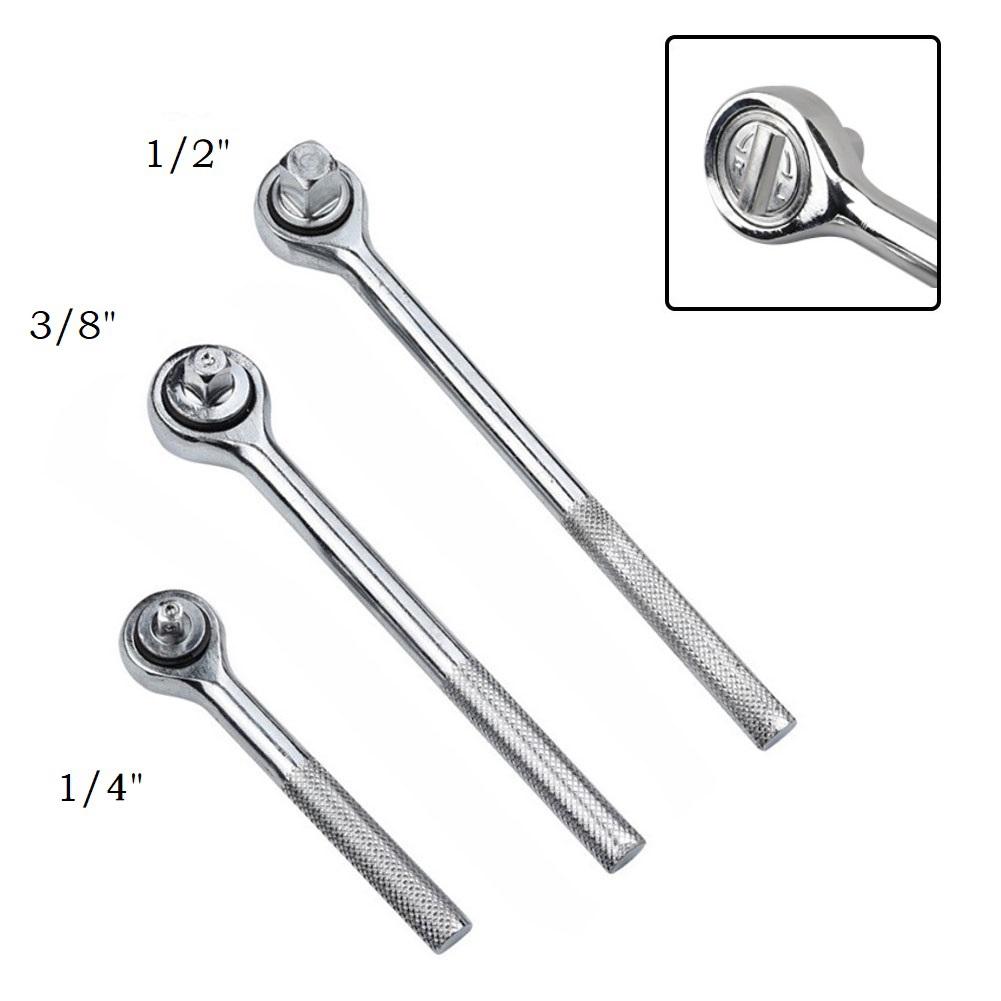1/4 3/8 1/2 Torque Ratchet Wrench Quick Release Square Head Spanner Extendable Handle Wrench  Automotive Repair Tools